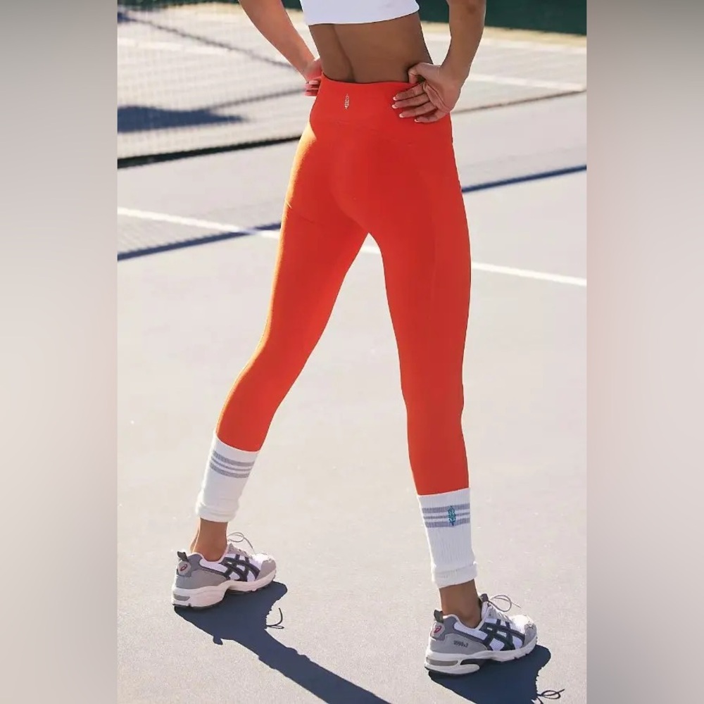 Free People FP Movement Sock It To Me Leggings Orange Size XL